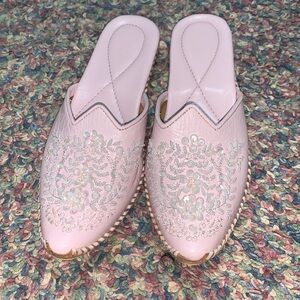 Ladies Leather beaded slip-on shoes M.A.K Made in India KALAJDZISALIHOVIC SIZE 5